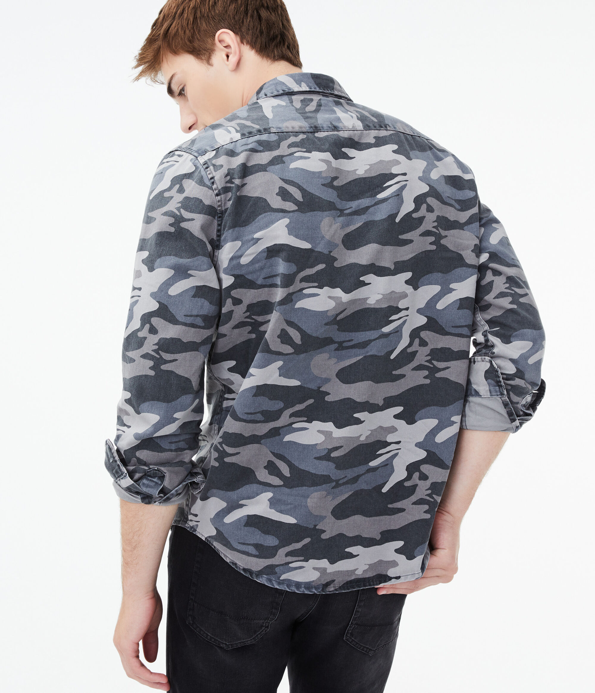 Yayu Mens Casual Long Sleeve Camo Slim Fit Shirt Button Front Shirts Yayu Mens Casual Long Sleeve Camo Slim Fit Shirt Button Front Shirts